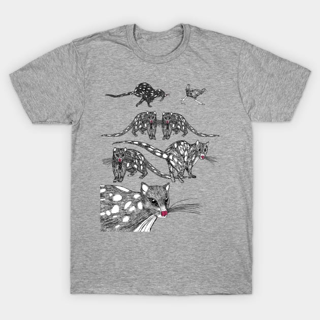 Tasmanian Spotted-tailed Quolls at play. T-Shirt by topologydesign